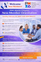PMI Alamo Chapter In-Person New Member Orientation - February